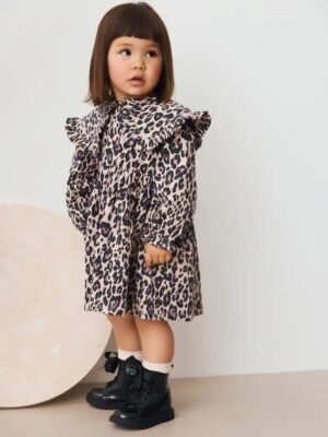 Leopard Print Collared Dress