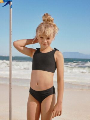 Black Crinkle Bikini