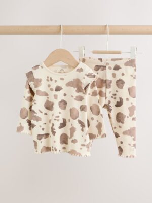 Brown Cow Baby Top and Leggings Set 2 Piece