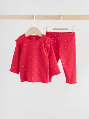 Red Baby Top and Leggings Set 2 Piece