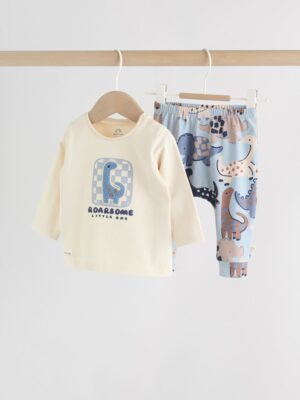 Blue Dinosaur Baby Top and Leggings Set 2 Piece