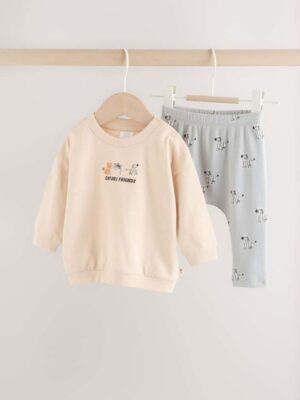 Monochrome Safari Baby Top and Leggings Set 2 Piece