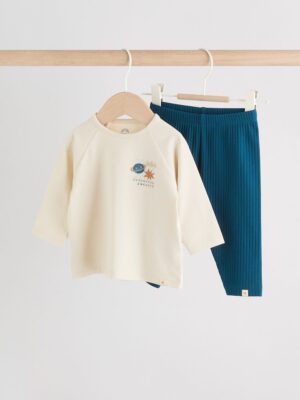 Blue Space Baby Top and Leggings Set 2 Piece