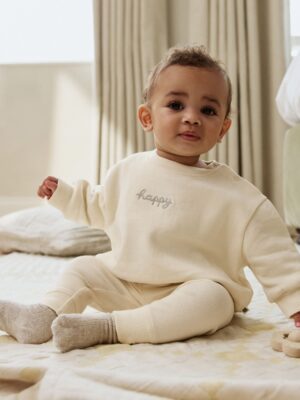 Cream Baby Sweater and Leggings Set 2 Piece