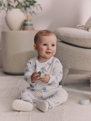 Blue Lion Top and Leggings Baby Set