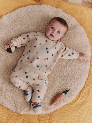 Bright Veg Print Sweat Top and Joggers Baby Set