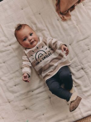 Monochrome Slogan Baby Top and Leggings Set 2 Piece