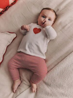 Red Little Valentine T-Shirt and Leggings Baby Set