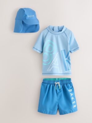 Baker by Ted Baker Blue Rash Vest Shorts and Hat Set