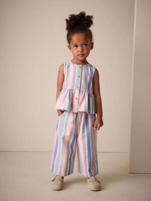 Stripe Blouse And Trousers Co-ord Set