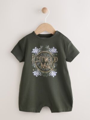 Charcoal Grey Fleetwood Mac Band Baby Romper