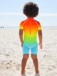 Rainbow Dip Dye Sunsafe All-In-One Swimsuit