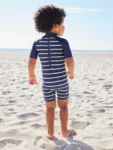 Navy Stripe Sunsafe All-In-One Swimsuit