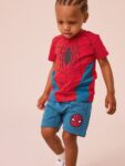 Red/Blue Spider-Man T-Shirt And Shorts Set