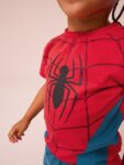 Red/Blue Spider-Man T-Shirt And Shorts Set