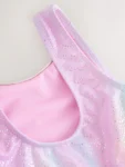 Pink Foil Mesh Tutu Swimsuit
