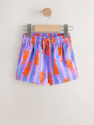Pink/Lilac Printed Swim Shorts
