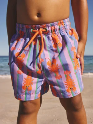 Pink/Lilac Printed Swim Shorts