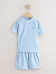 Textured Rash Vest and Swim Shorts Set