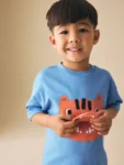 Blue Tiger Short Sleeve Interactive T-Shirt