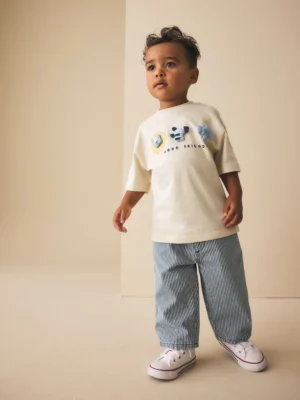 Neutral Safari Animals Short Sleeve 3D Padded T-Shirt