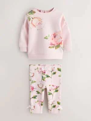 Baker by Ted Baker 2 Piece Floral Placement Sweat Top & Leggings Set