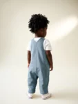 Blue Dungarees and T-Shirt Set