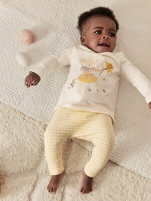 Ecru Fairy Mouse Long Sleeve Top and Legging Baby