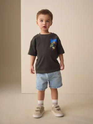 Charcoal Grey Sao Paulo Short Sleeve Back Print T-Shirt