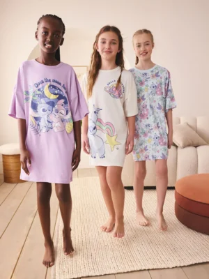 Lilac/Ecru Lilo and Stitch Nighty 3 pack