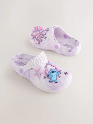 Lilac Purple Marble Lilo & Stitch Clogs