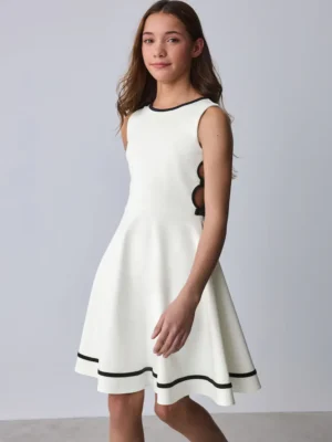 Baker by Ted Baker Cut Out Contrast Ponte Skater Dress