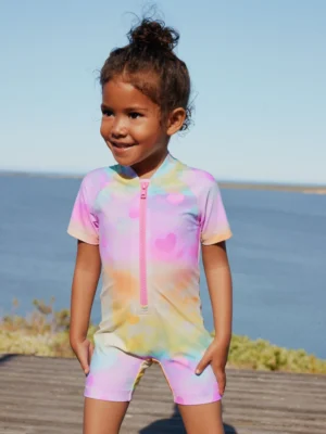 Rainbow Ombre Hearts Sunsafe Swimsuit