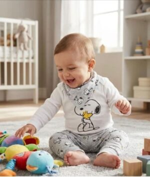 Peanuts Baby Body Suit Long Sleeves