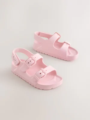 Pink Double Buckle Eva Sandals