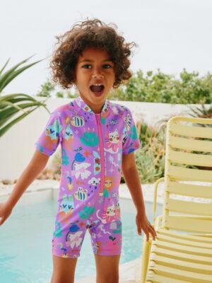 Purple Character Sunsafe Swimsuit