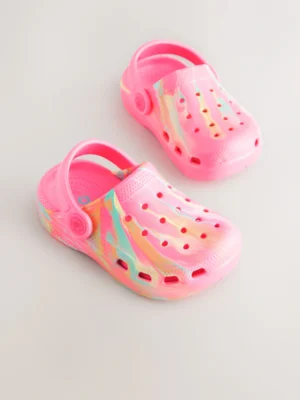 Bright Pink Marble Standard Fit (F) Comfort Clogs