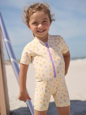 Yellow Gingham Ditsy Sunsafe Swimsuit