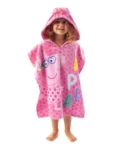 Vanilla Underground Pink Girls Peppa Pig Swimsuit and Towel Poncho Set