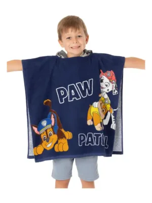 Vanilla Underground Blue Paw Patrol Character Towel 100% Cotton Poncho
