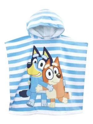Character Light Blue Hooded Swim & Beach Towel Poncho