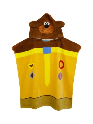 Vanilla Underground Yellow Hey Duggee 100% Cotton Character Towel Poncho