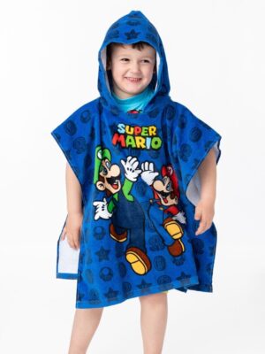 Vanilla Underground Blue Super Mario 100% Cotton Character Towel Poncho