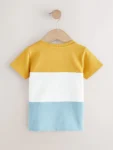Blue/Yellow Short Sleeve Colourblock T-Shirt