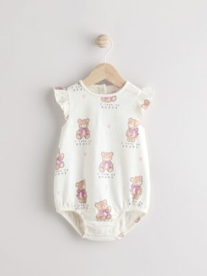 White I Love My Mummy Baby Bloomer Romper