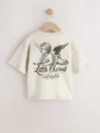Stone Little Cherub Short Sleeve Back Print T-Shirt