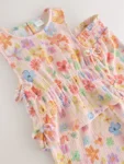Flower Print Top And Wide Leg Trousers Set