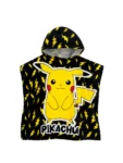 Character Black Pokemon Pikachu Hooded Towel Poncho
