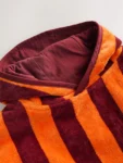 Orange Stripe Towelling Poncho