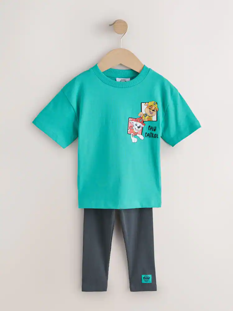 Teal Blue Paw Patrol T-Shirt and Leggings Set